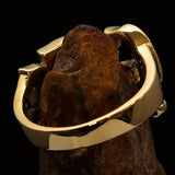 Excellent Crafted Mad Men's one Word Gaga Ring - solid Brass - BikeRing4u