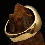 Excellent crafted Men's Muslim Ring Green Allah Symbol - solid Brass - BikeRing4u