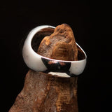 Sterling Silver Men's Ring black Marihuana Cannabis Leaf - BikeRing4u