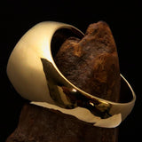 Excellent crafted Men's Winter Ring Green Snowflake - solid Brass - BikeRing4u