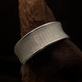 Excellent handcrafted woven Sterling Silver Bracelet Bangle - BikeRing4u