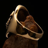 Excellent crafted Men's Marine's Military Ring - Solid Brass - BikeRing4u