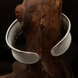 Excellent handcrafted woven Sterling Silver Bracelet Bangle - BikeRing4u