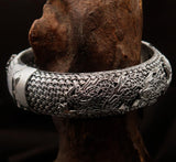 Stunning handcrafted Sterling Silver Dragon Bracelet - BikeRing4u