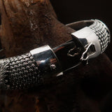 Stunning handcrafted Sterling Silver Dragon Bracelet - BikeRing4u