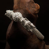 Stunning handcrafted Sterling Silver Two Dragon Ball Bracelet - BikeRing4u