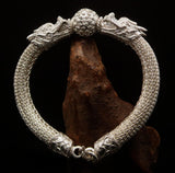 Stunning handcrafted Sterling Silver Two Dragon Ball Bracelet - BikeRing4u