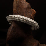 Excellent handcrafted mounted Sterling Silver Bracelet Bangle - BikeRing4u