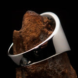 Excellent crafted Men's Hammer and Sickle Crest Ring Blue - Sterling Silver - BikeRing4u