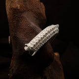 Excellent handcrafted mounted Sterling Silver Bracelet Bangle - BikeRing4u