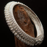 Excellent handcrafted mounted Sterling Silver Bracelet Bangle - BikeRing4u