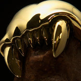 Excellent crafted Men's Zombie Denture Ring - Solid Brass - BikeRing4u