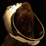 Excellent crafted Men's Balinese God Ring Bali Barong - Solid Brass - BikeRing4u