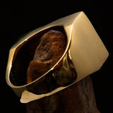 Perfectly crafted Men's Eureka Flag Ring Australian Rebel - solid Brass - BikeRing4u