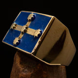 Perfectly crafted Men's Eureka Flag Ring Australian Rebel - solid Brass - BikeRing4u