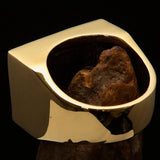 Perfectly crafted Men's Ring Flag of Greece - Solid Brass - BikeRing4u