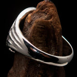 Men's Sterling Silver ancient Corinthian Ring Greek Goddess Athena - BikeRing4u