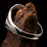Men's Sterling Silver ancient Greek Drachma Coin Ring Alexander the Great - BikeRing4u