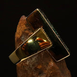 Excellent crafted Men's Ring green Phoenix - Solid Brass - BikeRing4u