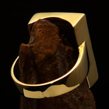 Excellent crafted Men's Ring green Phoenix - Solid Brass - BikeRing4u