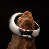 Sterling Silver Men's Ring blue Marihuana Cannabis Leaf - BikeRing4u