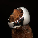 Excellent crafted Men's Currency Ring US Dollar Symbol Black - Sterling Silver - BikeRing4u