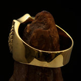 Excellent Crafted Men's Lucky Number 13 Shield Ring - solid Brass - BikeRing4u