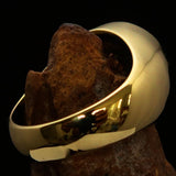 Excellent crafted Men's green Radioactive Skull Ring - Solid Brass - BikeRing4u