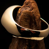 Perfectly crafted domed Men's Zodiac Cancer Ring Black - Solid Brass - BikeRing4u