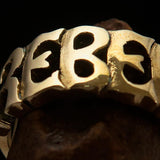 Excellent crafted One Word REBEL Ring - Solid Brass - BikeRing4u