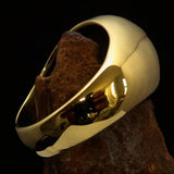 Excellent crafted Men's US Marshall Ring green Star - Solid Brass - BikeRing4u