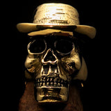 Excellent crafted Men's Cowboy Skull Ring - Solid Brass - BikeRing4u