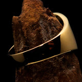 Excellent crafted Men's red Iron Cross Biker Ring - Solid Brass - BikeRing4u