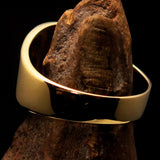 Excellent crafted Men's red Iron Cross Biker Ring - Solid Brass - BikeRing4u