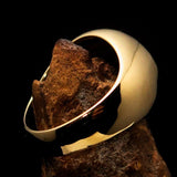 Excellent crafted Men's Winter Ring Black Snowflake - solid Brass - BikeRing4u