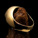 Excellent crafted Men's Winter Ring Black Snowflake - solid Brass - BikeRing4u