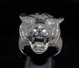 Excellent crafted Tiger Ring white CZ Eyes - Sterling Silver 925 - BikeRing4u