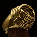 Excellent crafted Men's Retro Circle by Circle Ring - solid Brass - BikeRing4u