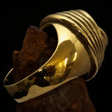 Excellent crafted Men's Retro Circle by Circle Ring - solid Brass - BikeRing4u