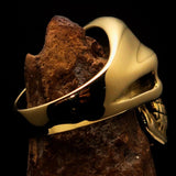 Excellent crafted Men's Celtic Triskelia Black Triad Skull Ring - solid Brass - BikeRing4u