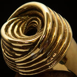 Excellent crafted Men's Retro Circle by Circle Ring - solid Brass - BikeRing4u