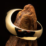 Nicely crafted Men's Triquetra Ring Celtic Triskelion Knot Blue - Solid Brass - BikeRing4u