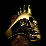 Excellent crafted Men's Punk Skull Ring Mohawk - Solid Brass - BikeRing4u