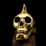 Excellent crafted Men's Punk Skull Ring Mohawk - Solid Brass - BikeRing4u
