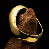 Excellent crafted Men's Black Riding Knight Ring - Solid Brass - BikeRing4u