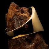 Excellent crafted Men's Black Hammer and Sickle Crest Ring - Solid Brass - BikeRing4u