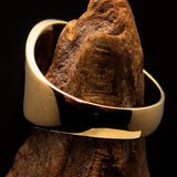 Excellent crafted Men's Black Hammer and Sickle Crest Ring - Solid Brass - BikeRing4u