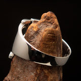 Men's Greek upper case Capital Letter Initial Ring Kappa - Sterling Silver - BikeRing4u