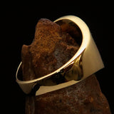 Excellent crafted ancient Men's green Twin Head Eagle Ring - Solid Brass - BikeRing4u