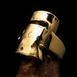 Excellent Crafted Men's Ned Kelly Outlaw Ring - Solid Brass - BikeRing4u